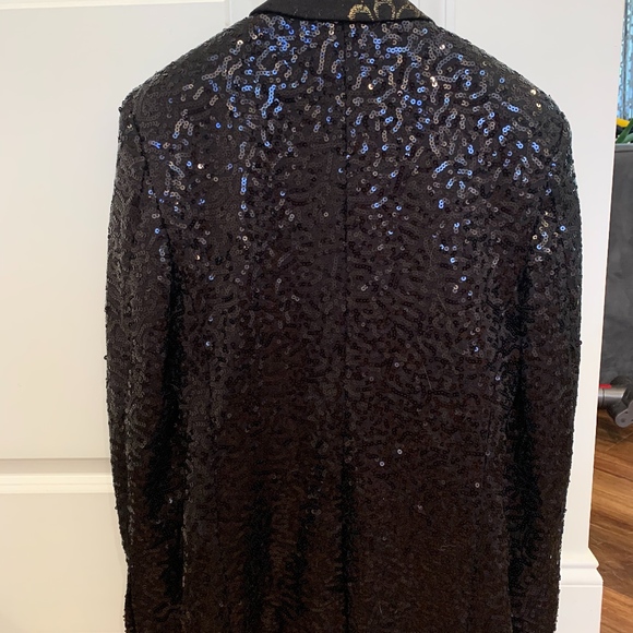 ASOS Suit Jacket/Blazer (Black Sequins/Gold)